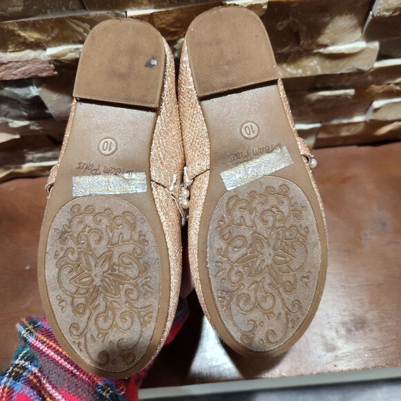 Dream Pairs Mary Jane Rose Gold Ballet Shoes Size 10 - Picture 3 of 4